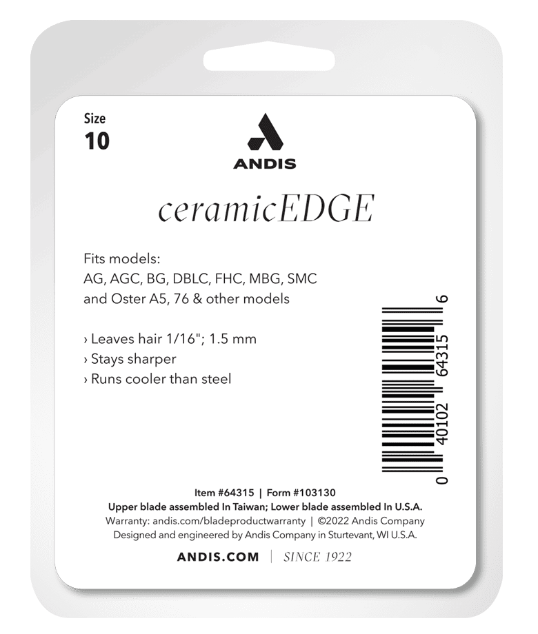 Andis CeramicEdge® Detachable Blade, Size 10 Dog Grooming Blade - Image 4
