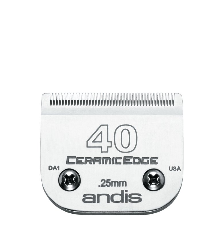 40 front Andis CeramicEdge® Size 40 Detachable Clipper Blade - Image 1