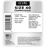 Andis CeramicEdge® Size 40 Detachable Clipper Blade - Image 3