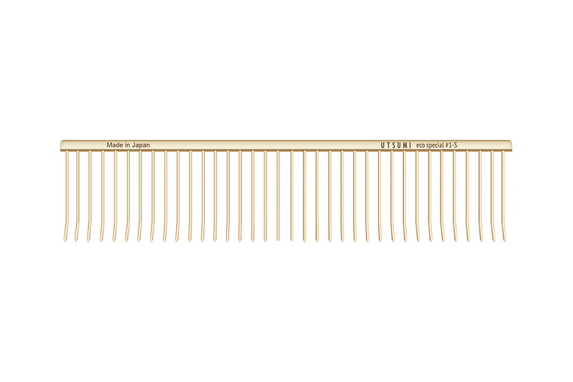 ECOSpecial_1-SComb1 gold Utsumi ECO Special #1-S Comb <br/><span class="p-title">Dog Grooming Comb</span> - Image 1