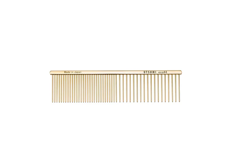 Eco_4Comb1 GOLD Utsumi ECO #4 Comb <br/><span class="p-title">Dog Grooming Comb</span> - Image 1