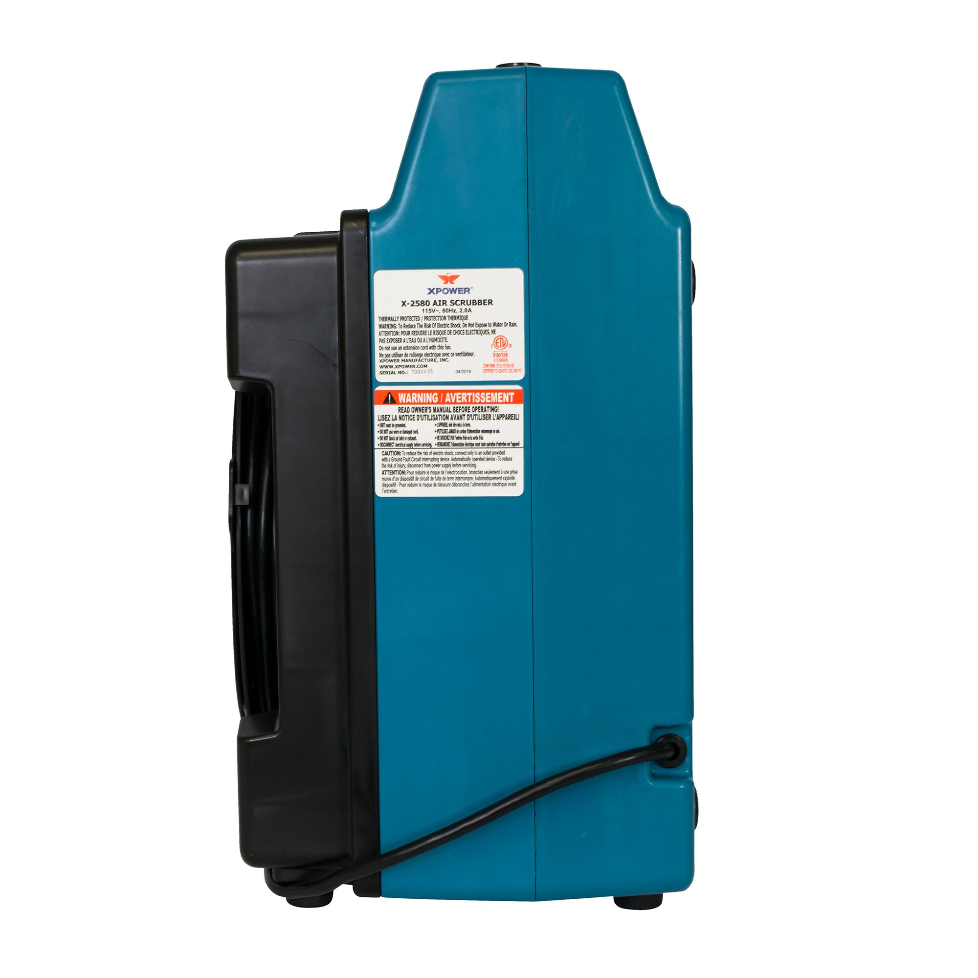 XPOWER X-2580 Professional 4-Stage HEPA Mini Air Scrubber Dog Grooming Dryer - Image 11