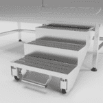 Waggz Roll-Lock 50″ Steel Stationary Dog Grooming Tub - Image 2