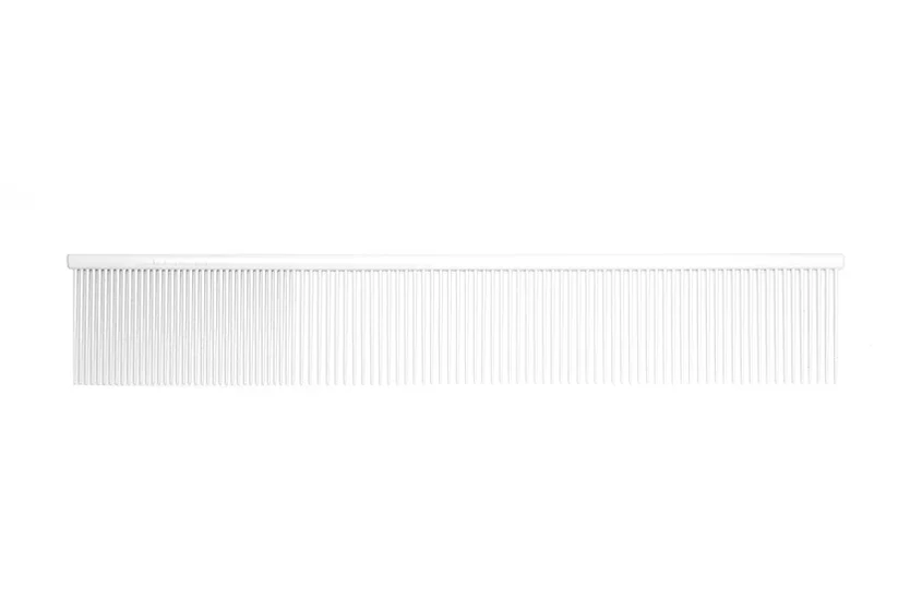 Utsumi 9 Wide Quarter Pink/ White/Black Comb <br/><span class="p-title">Dog Grooming Comb</span> - Image 4