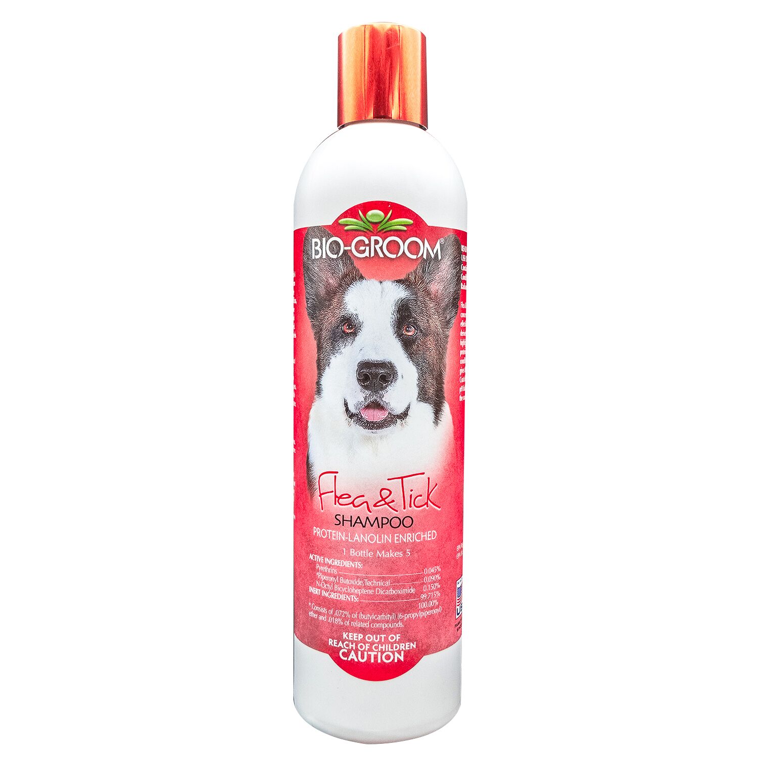 Bio-Groom-Flea-Tick-Shampoo-12-Ounce-Front Bio Groom Flea & Tick Shampoo 12oz Dog Grooming Shampoo - Image 1
