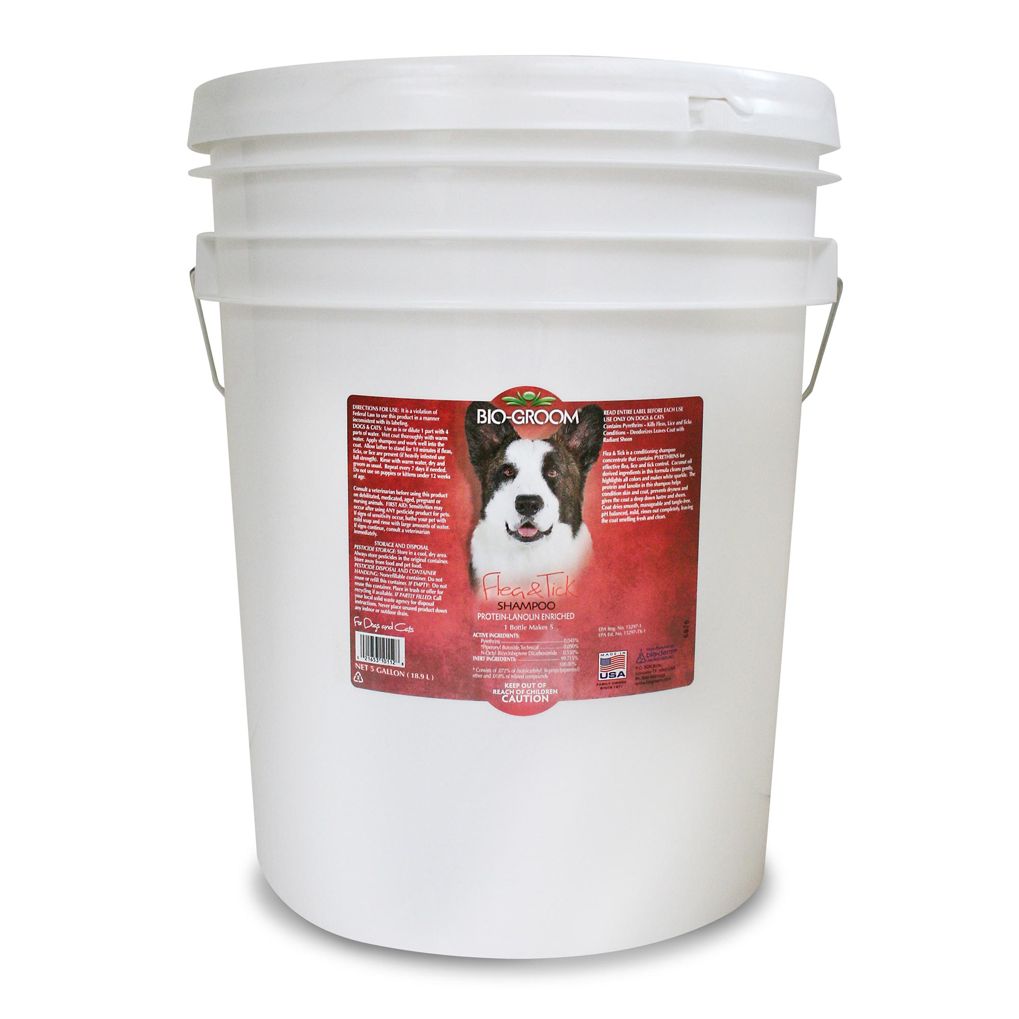 Bio-Groom-Flea-Tick-Shampoo-5-Gallon Bio-Groom Flea & Tick Shampoo 5 Gallon Dog Grooming Shampoo - Image 1
