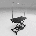 Waggz Step-Low Lite 47” Compact Electric Dog Grooming Table (Black)