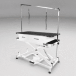 Waggz Store-Low Lite 47” Electric Dog Grooming Table with Drawers (White)