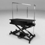 Waggz Store-Low Lite 47” Electric Dog Grooming Table with Drawers (Black)