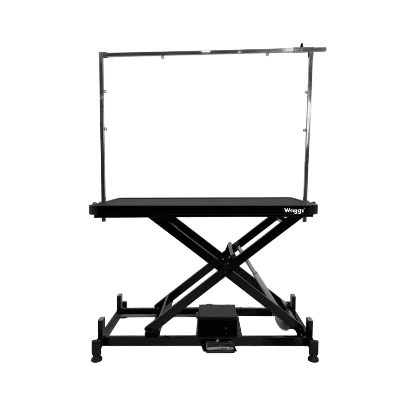 Waggz Step-Low Lite 47” Compact Electric Dog Grooming Table (Black) - Image 2