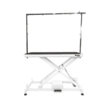 Waggz Step-Low Lite 47” Compact Electric Dog Grooming Table (White) - Image 2