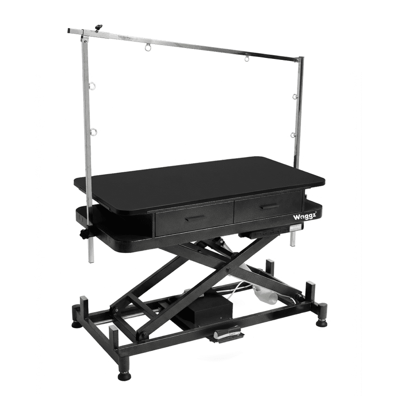 Waggz Store-Low Lite 47” Electric Dog Grooming Table with Drawers (Black) - Image 3