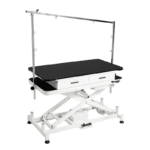 Waggz Store-Low Lite 47” Electric Dog Grooming Table with Drawers (White) - Image 2