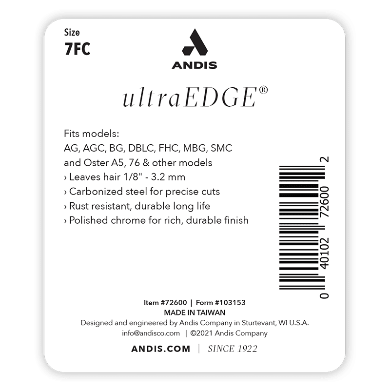 Andis UltraEdge® Detachable Blade 7FC - Image 2