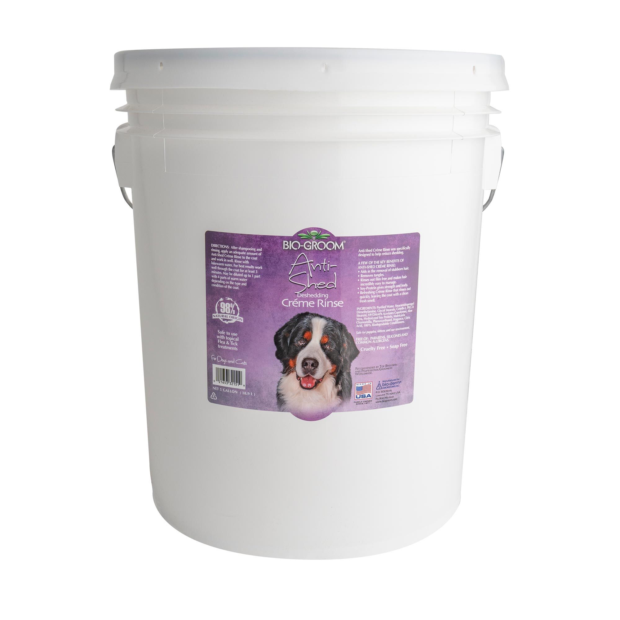 Bio-Groom Anti-Shed deshedding Crème Rinse 5 Gallon Dog Grooming Conditioner - Image 1