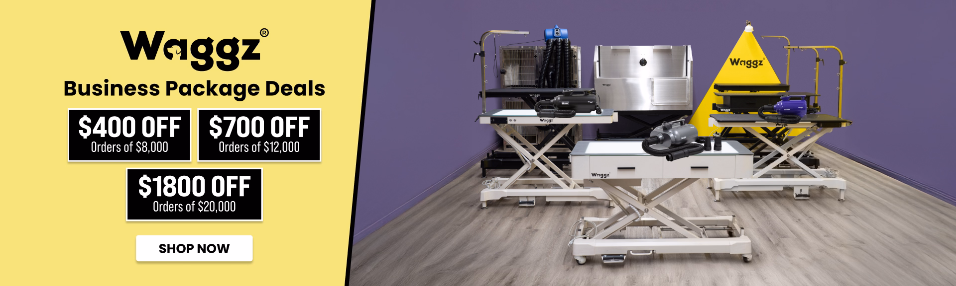 Business with waggz home banner