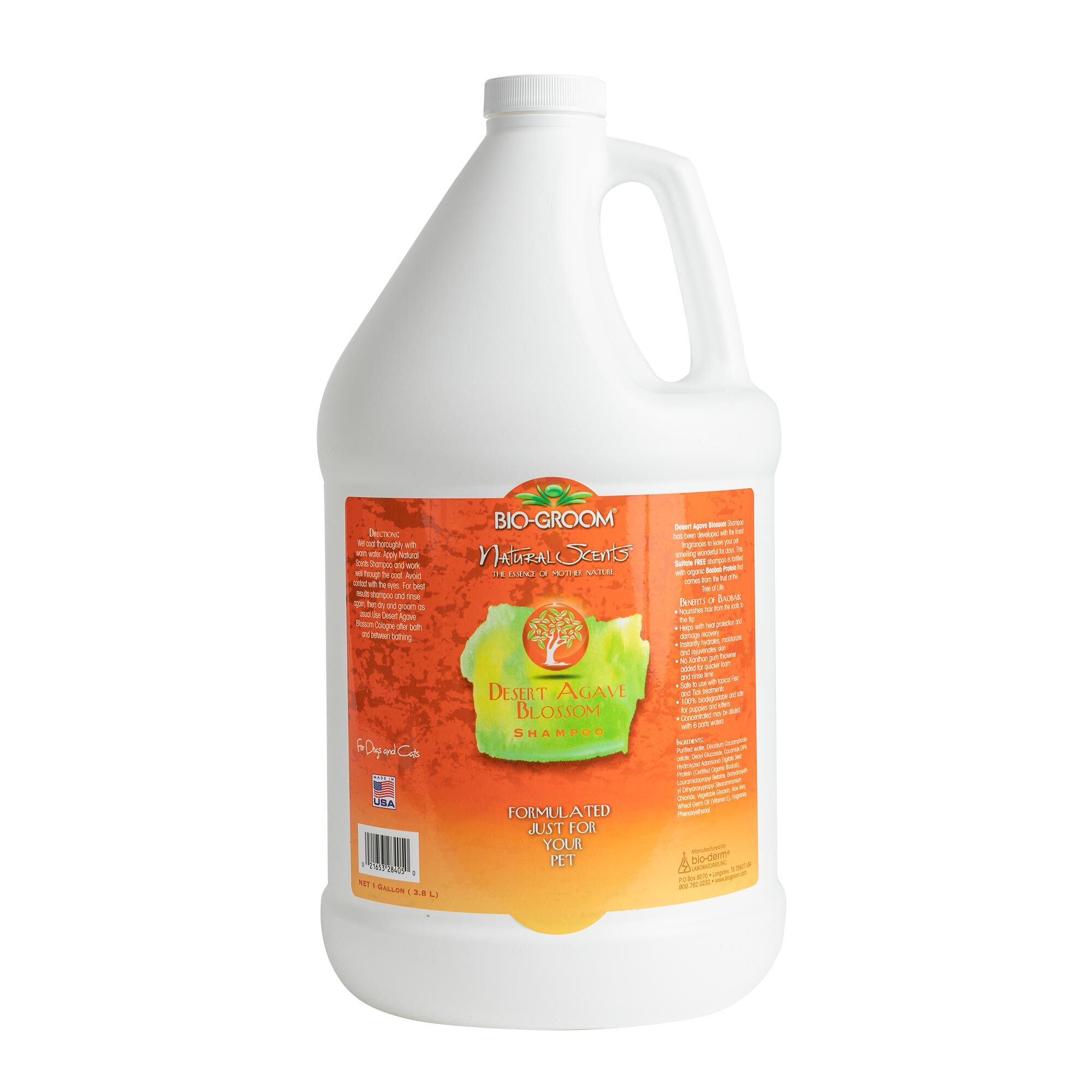 Bio-Groom-Desert-Agave-Blossom-Shampoo-Gallon-Front Bio-Groom Natural Scents Desert Agave Blossom Shampoo Gallon Dog Grooming Shampoo - Image 1