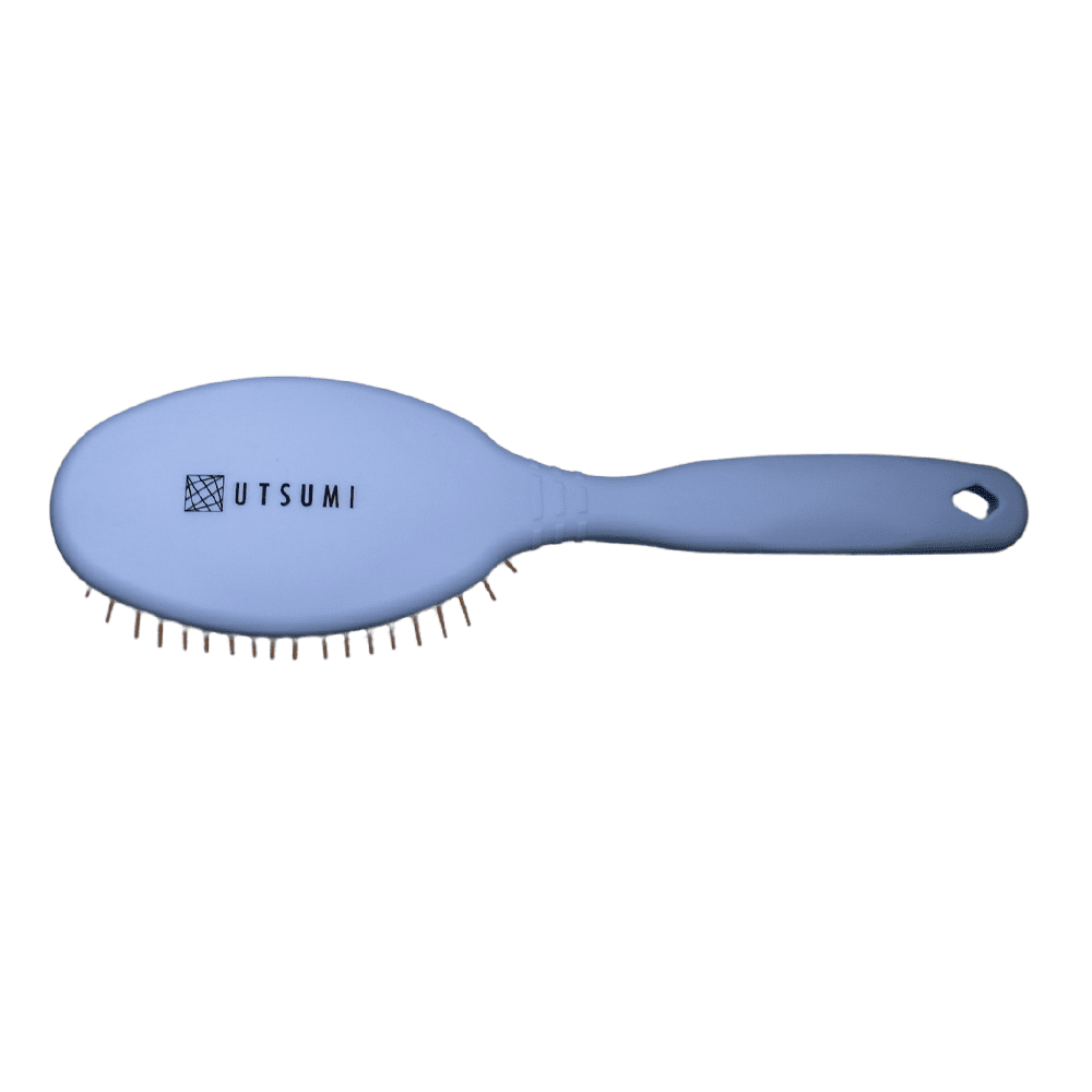 BLUE 1 Utsumi Long Pin Brush for Dog Grooming - Medium (Blue) - Image 1