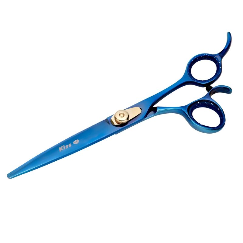 Geib Buttercut Shear Kiss Gold Blue 8.5"-Right hand Dog Grooming Shear - Image 1