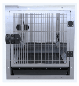 Waggz Modular Stack Pet Grooming Cage (Small, Stainless Steel)