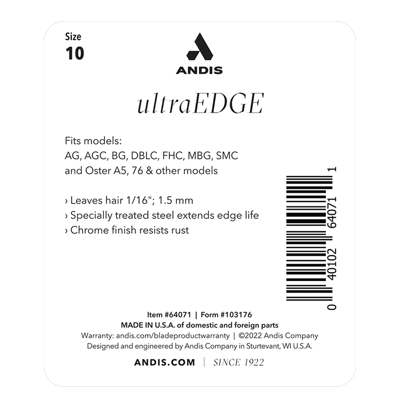Andis UltraEdge® Detachable Blade #10 - Image 2