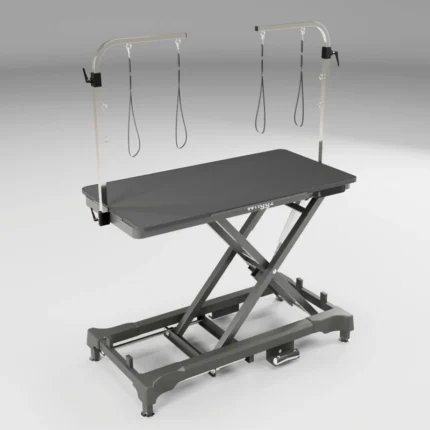 Waggz Step-Range XL 52” Electric Dog Grooming Table with Removable Tabletop (Black)
