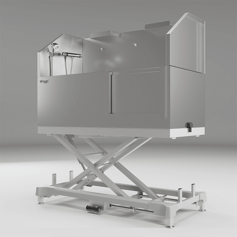 231EL White_Main Waggz Power-Slide XL 60″ Electric Dog Grooming Tub (White) - Image 1