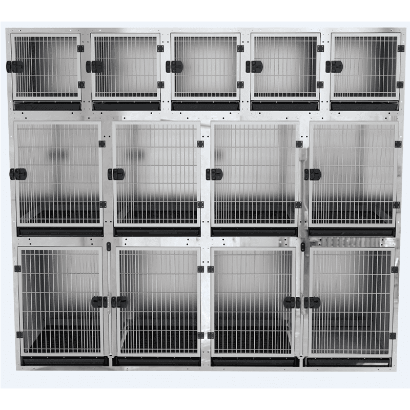 Waggz Mod-Stack Pet Grooming Cage in 304 Stainless Steel - Image 1